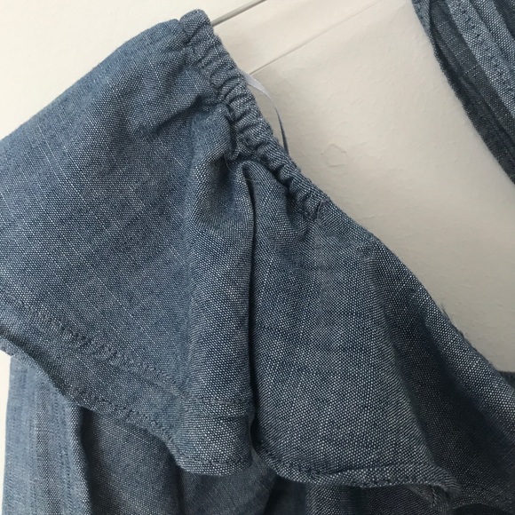 J. Crew | Tall Off-the-shoulder Tie-Neck Top - Picture 6 of 7